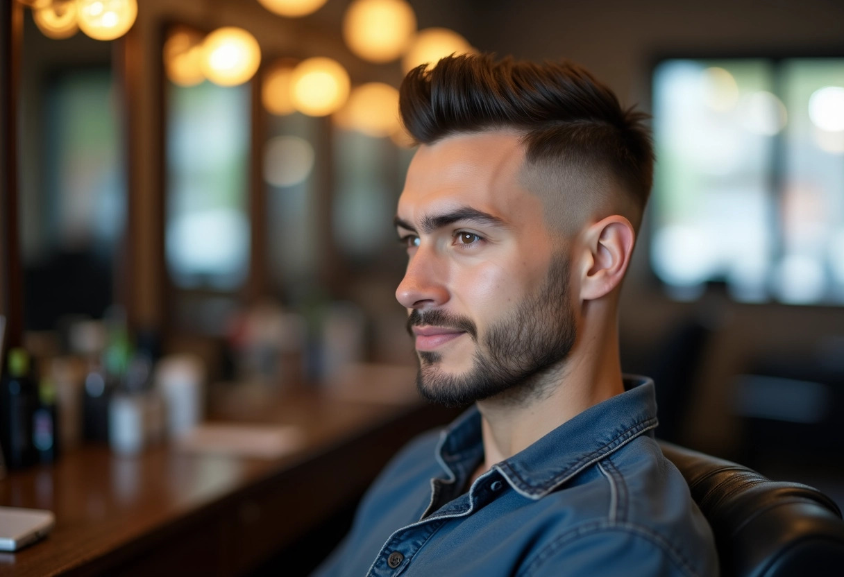 homme cheveux courts